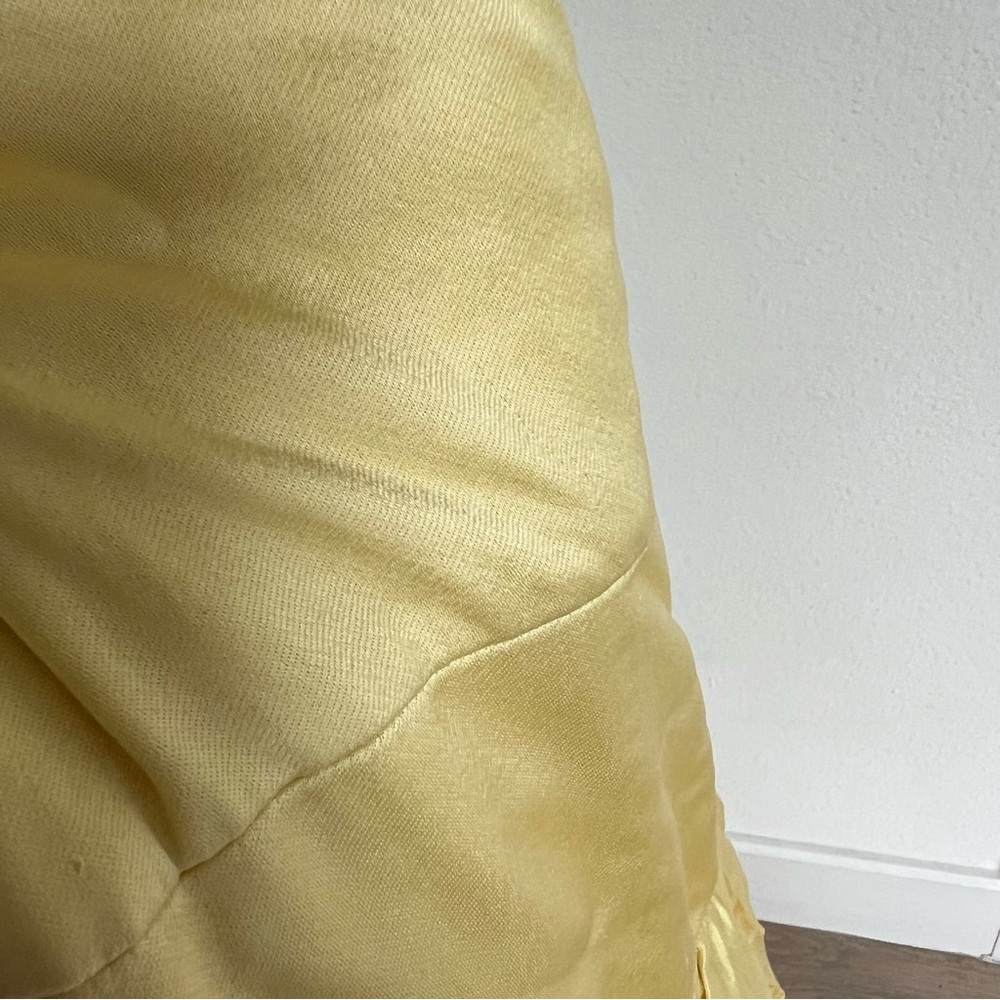 Alexis Saab Pleated Drop Waist Maxi Dress in Yellow M - Picture 7 of 8